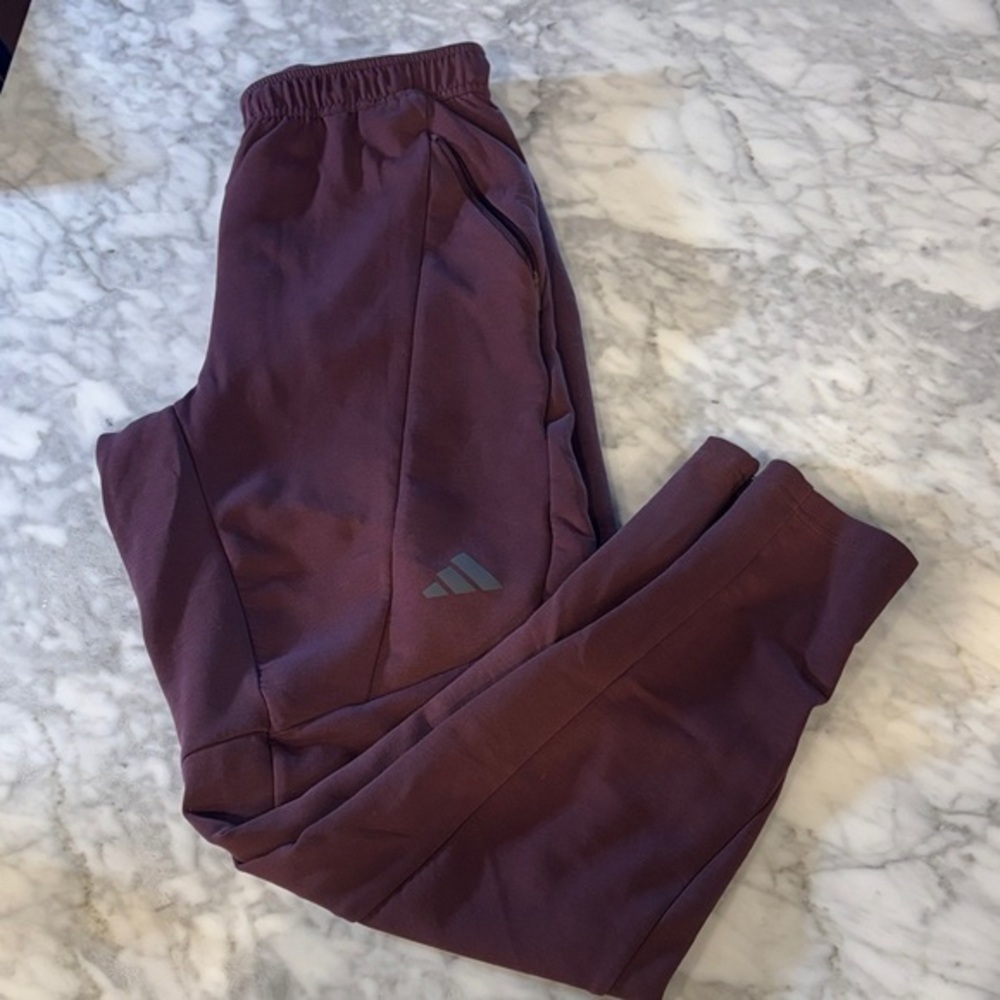 Adidas men’s D4T knit pant, maroon, small